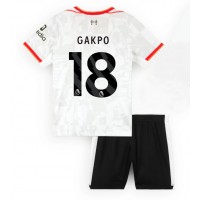 Maglia Calcio Liverpool Cody Gakpo #18 Terza Divisa Bambino 2024-25 Manica Corta (+ pantaloncini)